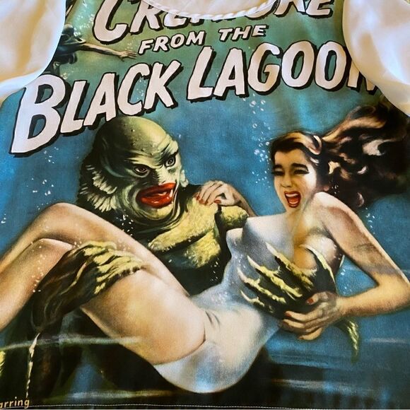 EUC Redbubble Creature from the Black Lagoon Chiffon Top - Picture 4 of 6